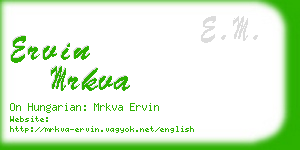 ervin mrkva business card